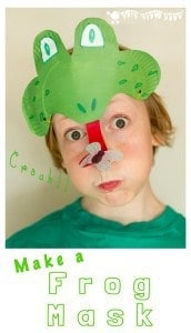 Paper Plate Frog Mask