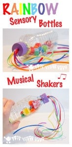 Sensory Play – Rainbow Bottles/Music Shakers