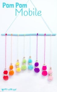 Colourful Pom Pom Mobile
