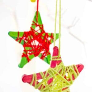 Yarn Wrapped Star Ornaments