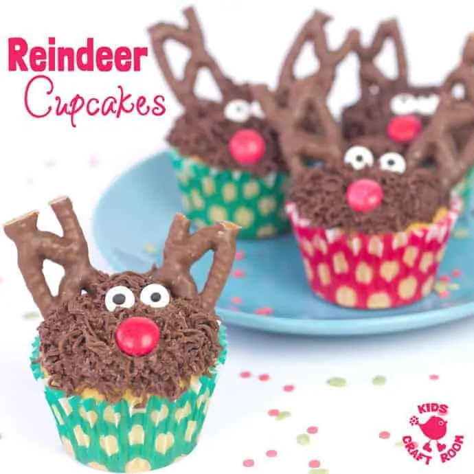 Delicious Reindeer Cupcakes