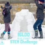 HOW TO BUILD AN IGLOO? This Winter build an igloo STEM challenge gives kids the opportunity to explore and test their ideas, evaluate and problem solve whilst having lots of fun! #STEM #STEAM #Winter #Winteractivities #Winterideas #Winterplay #playideas #ECE #LearningActivities #EngineeringForKids #KidsActivities #homeschool #igloo #snow #kidschallenge