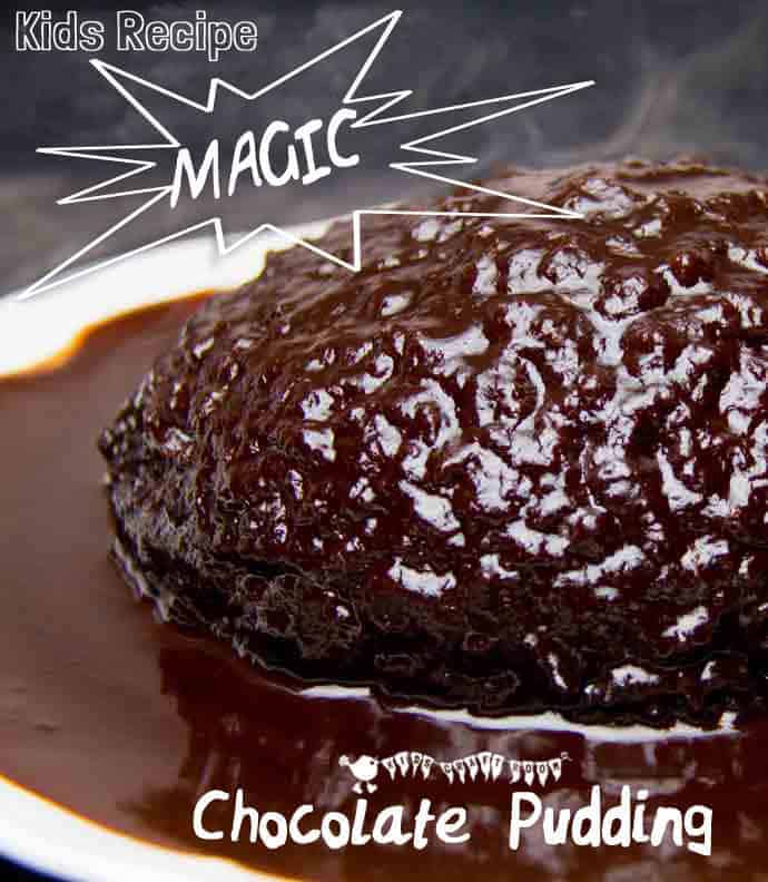 MAGIC Chocolate Pudding - a fun recipe for kids.