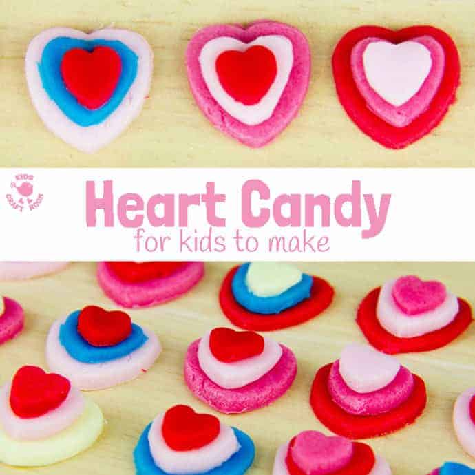 LOVE HEART CANDY is fun and easy for kids to make and is a cute and tasty gift for friends and loved ones. Use them as Valentine Sweets, for Mother's Day or for some love in your day any time of the year! 
