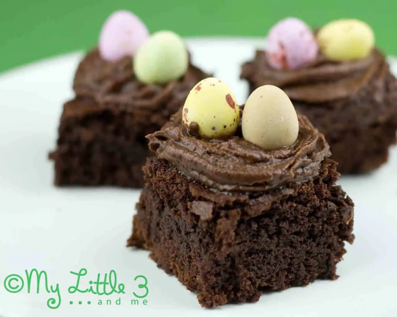 Delicious Chocolate Brownie Nests For Easter