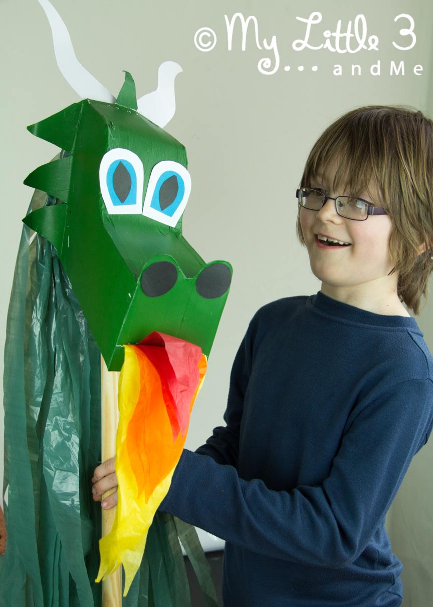 Dragon Hobby Horse - Up-cycled craft from My Little 3 and Me