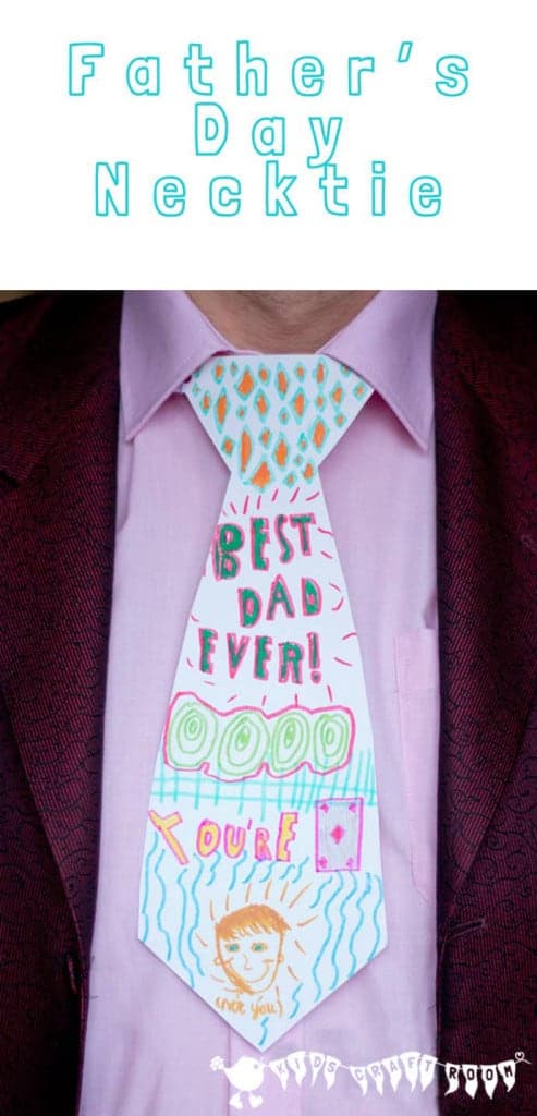 Personalised Necktie - a fun Father's Day gift for kids to make.