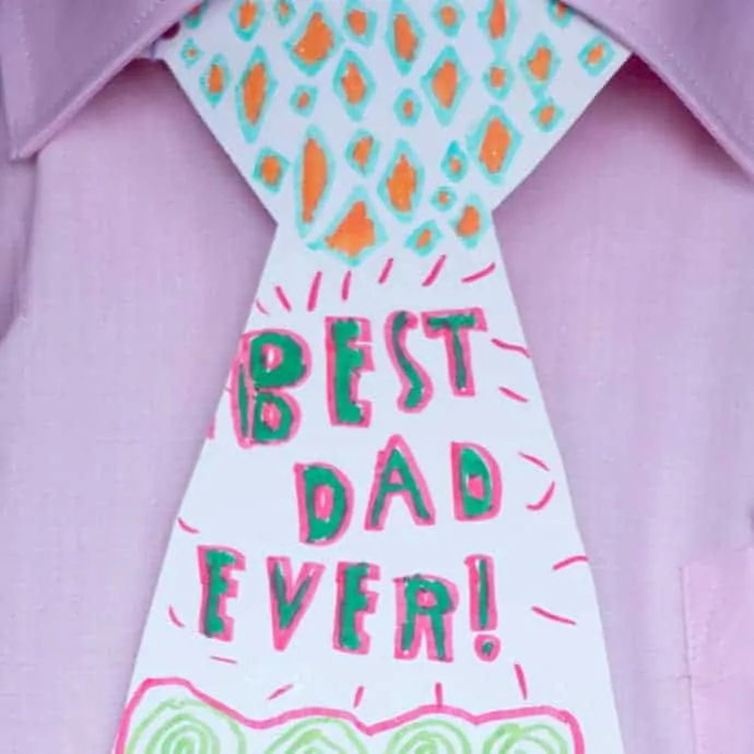 Personalised Neckties is a fun Father's Day Craft for children of all ages. Every Dad will love this Father's Day gift idea.