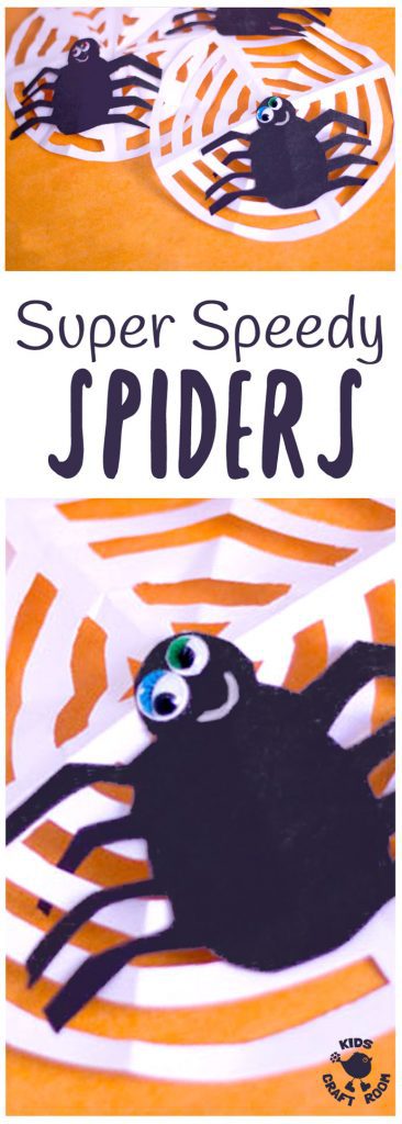 SPEEDY SPIDER CRAFT - Make quick spider decorations in minutes. Great as a Halloween craft or an Itsy Bitsy Spider activity. #halloween #halloweencrafts #halloweendecorations #spider #spidercrafts #kidscrafts #kidscraftroom #kidscraft