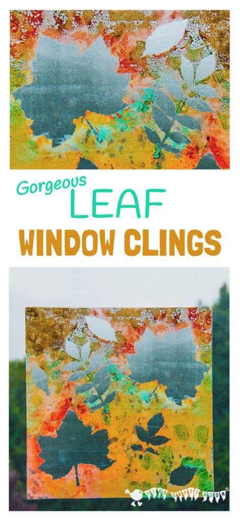 FALL LEAF ART - This Fall art idea for kids is so colourful and fun. With this leaf activity you can make gorgeous removable window paintings / window clings. This is such a beautiful Fall leaf craft that captures the colours of Autumn. #leaf #leaves #leafart #leafcrafts #naturecrafts #natureart #artforkids #kidsart #fallart #fallcrafts #kidscrafts #craftsforkids #kidscraftroom