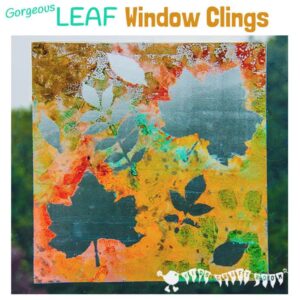 FALL LEAF ART - Make removable window paintings/window clings. A beautiful Fall leaf craft activity that captures the Nature's magic and brings all the beautiful colours inside.