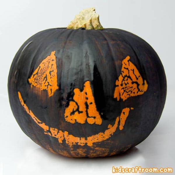Wax Resist Pumpkin Painting - A Fun Pumpkin Carving Alternative
