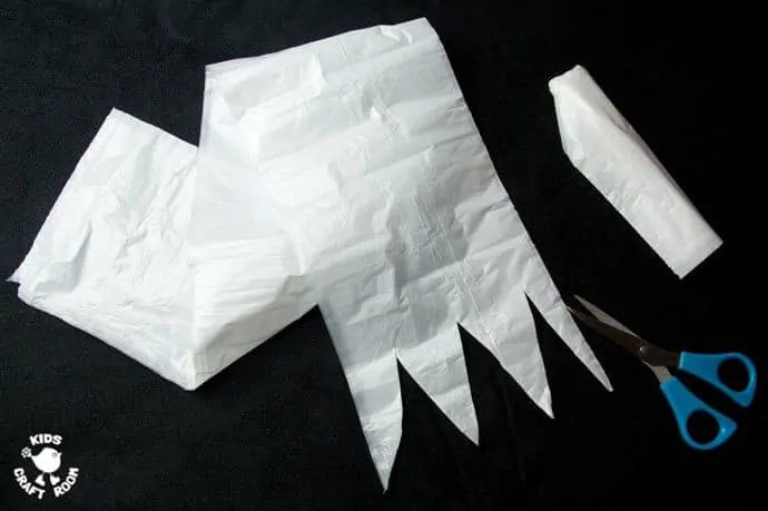 step 3 - JUMBO FLOATING GHOST CRAFT. These spooky ghosts are easy DIY Halloween decorations for the house or yard. A fun Halloween craft for kids to make and play with.