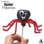 SPIDER POPSICLES - A fun Halloween treat kids can make. This fun spider craft makes Halloween food super quick and easy!