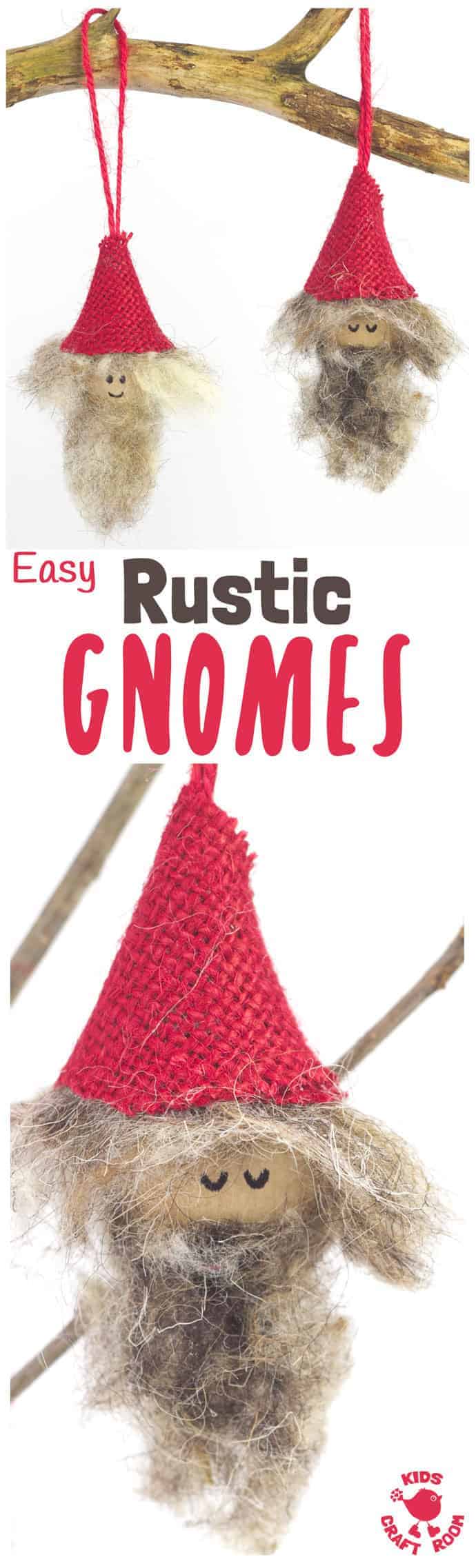 RUSTIC CHRISTMAS GNOMES are a fun Christmas craft for kids. Homemade gnome or elf ornaments bring colour and cheer to your Christmas tree. Every home needs a cheeky gnome or elf family! #christmas #ornaments #christmascrafts #kidscrafts #gnomes #elf #elves #elfcraft #rustic #burlap #burlapcrafts #kidscraftroom