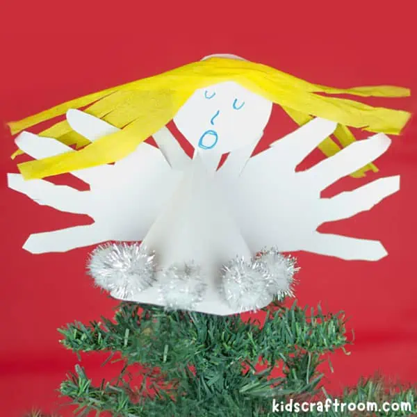 Homemade Christmas Decorations - Handprint Angel Craft