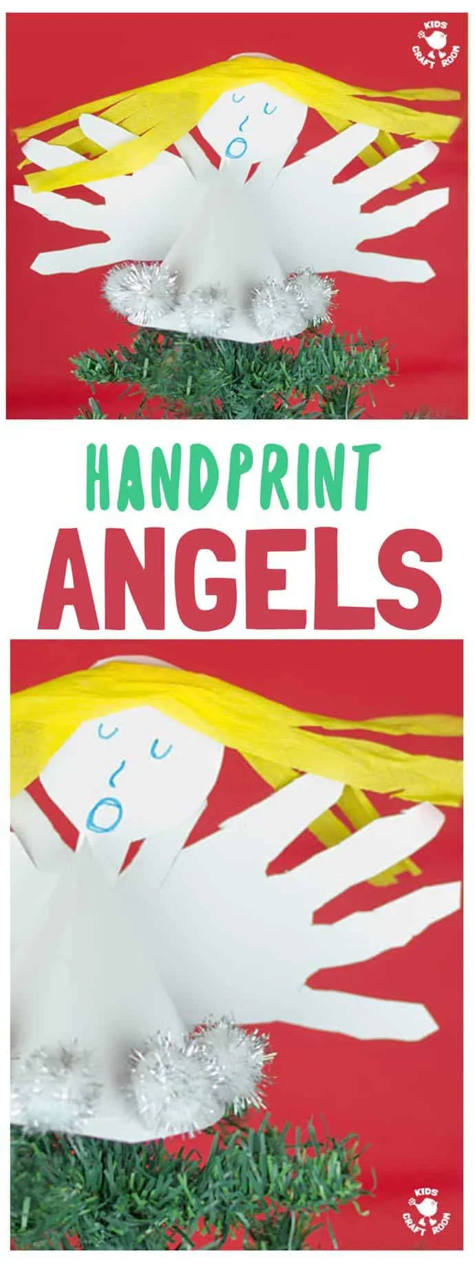 Handprint Angel Craft pin image
