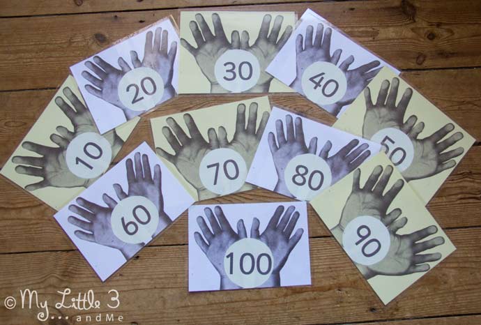 Count to 100 in 1's, 5's and 10's with this simple times tables games and early maths skills set. from My Little 3 and Me.