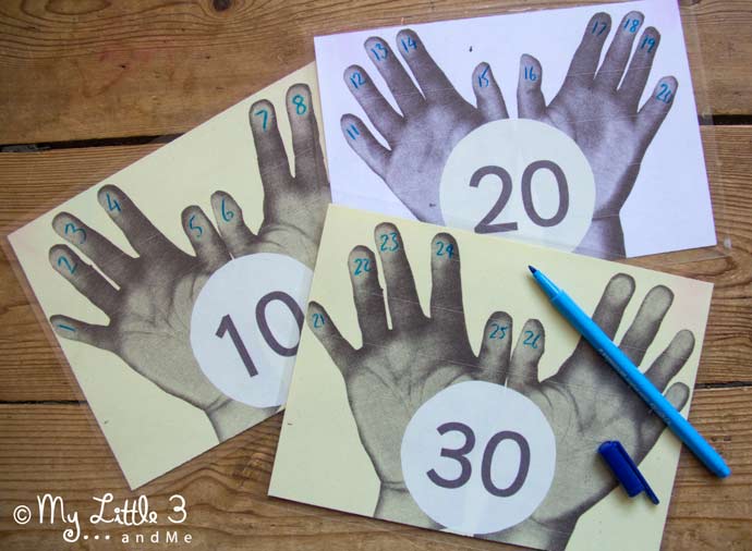 Count to 100 in 1's, 5's and 10's with this simple times tables games and early maths skills set. from My Little 3 and Me.