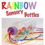 RAINBOW SENSORY BOTTLES A bright and colourful sensory play activity and a musical instrument too. Great fun for all ages