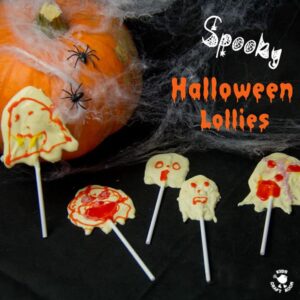 SPOOKY GHOST POPS A fun Halloween recipe for cooking with kids.