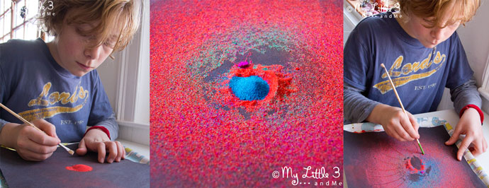 I hope this post will get you itching to try some sand art with your children. This has got to be my all time favourite activity so far! Rangoli inspired sand art was such a great avenue to explore transitory and collaborative art and for the children to experiment and develop confidence in their own artistic abilities. Take a peek...I think you'll love, love, love!