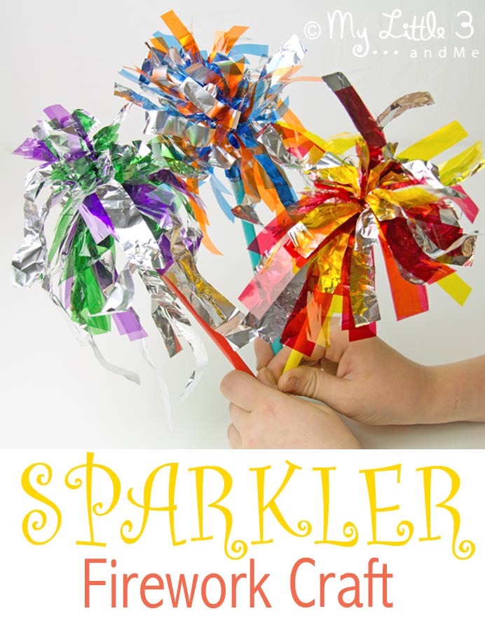 My children love sparkler fireworks but as a mum I find them a bit scary and worry about possible accidents and burns! Don't you? Whether you're celebrating Bonfire Night, Fourth of July, New Year or a birthday here's a fun Kid Safe Sparkler Firework Craft to add to the festivities.