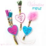 Make adorable Valentine Friend Stick Figures, a cheap and easy Valentine craft for kids that's not too soppy for the boys!