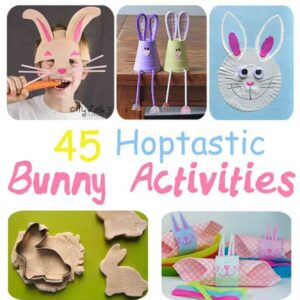 HOP-TASTIC EASTER BUNNY IDEAS FOR KIDS Here are 45 of the best rabbit crafts, activities and tasty treats to fill your kids Easter activities with bouncy bunny fun.