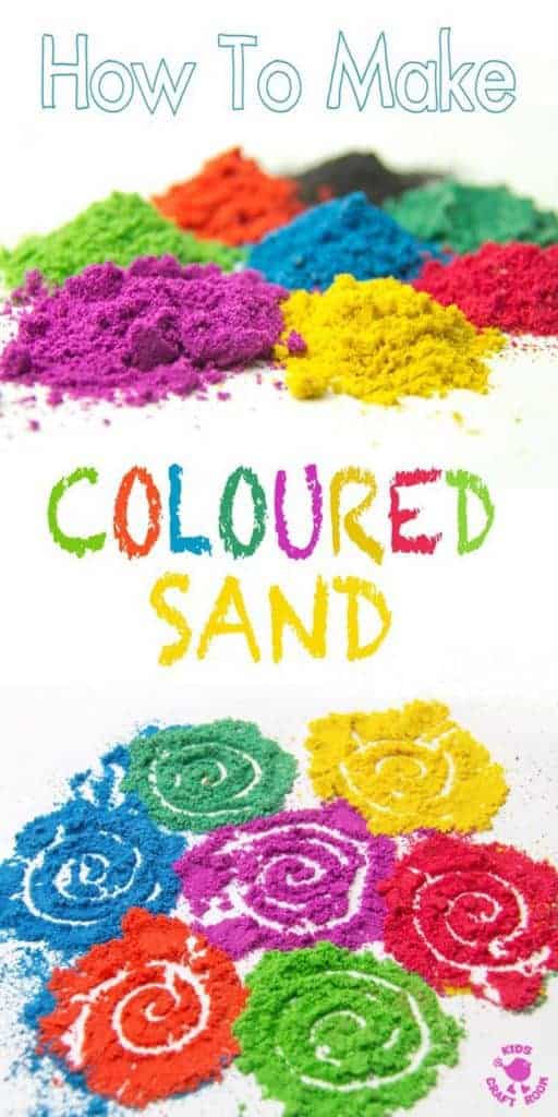 DIY COLOURED SAND - Easy and fun to make vibrant colours for all your sand craft projects.