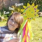 This Sunshine Wand is such a bright and cheerful Summer craft for the kids and a great way to encourage movement and self expression. Its long trailing ribbons will encourage kids to leap, dance and twirl spreading a little sunshine as they go.