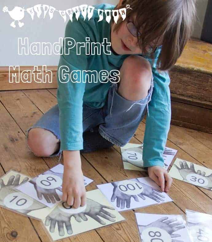 HANDPRINT MATH for hands-on fun and meaningful learning! A great resource for developing early math skills, one to one correspondence and 5 and 10 times tables. 