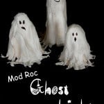 Make DIY Mod Roc Ghost Lights. A fun and different Halloween craft idea great for little and big kids.