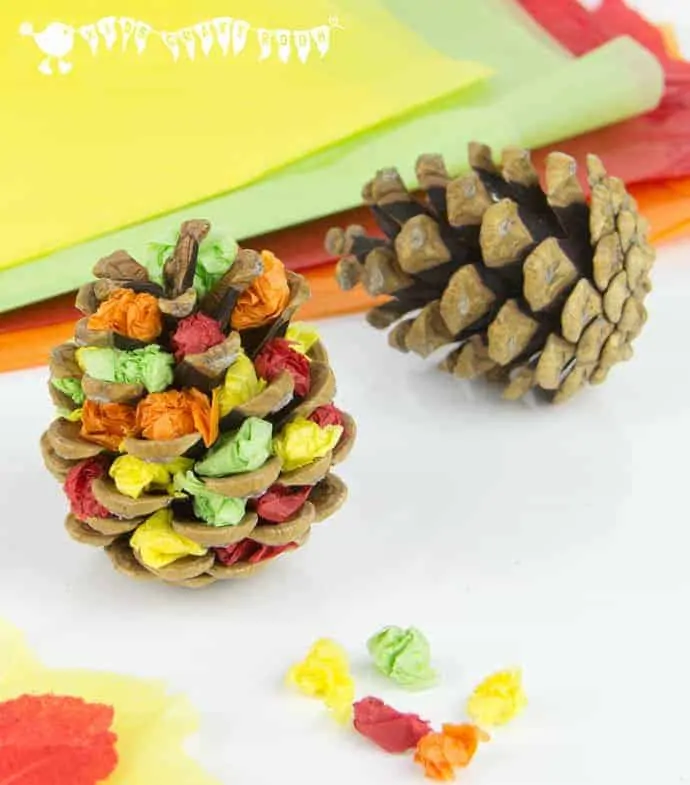 Pinecone-Paper-Autumn-Trees.-Fine-motor-activity-for-kids
