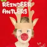 Cute printable reindeer antlers to cut out, paint and wear.