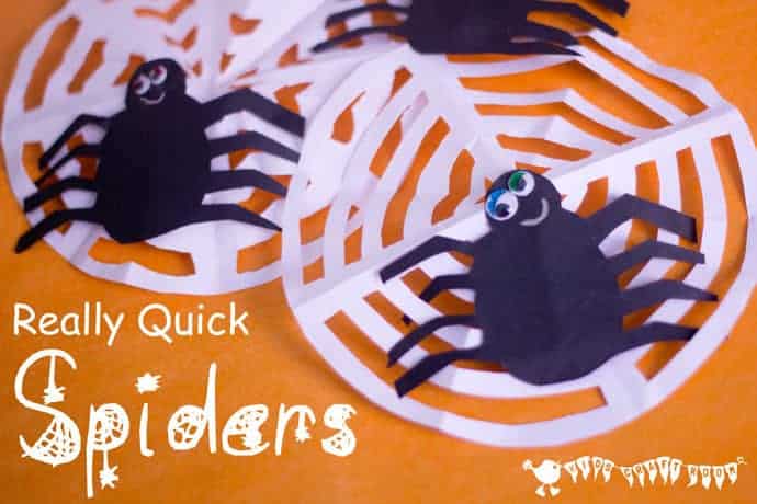 Make Really-Quick-Spider Decorations. Great For Halloween Or Incy Wincy Spider Song Props.