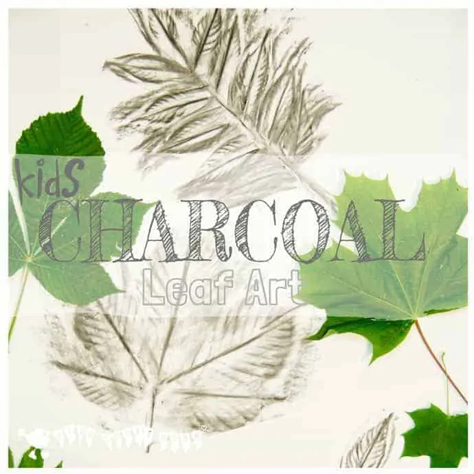 CHARCOAL LEAF ART Charcoal is a super medium for kids to use to explore the shape, texture and patterns of leaves.