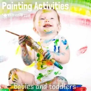 It's never too early to start introducing creative activities to children! Here are 12 FUN PROCESS ART PAINTING ACTIVITIES FOR BABIES AND TODDLERS. Some are super messy fun, stimulating all of the senses and some are mess free for times when you need it clean and easy! Each will allow your baby or toddler to explore, experiment and create in their own unique way.