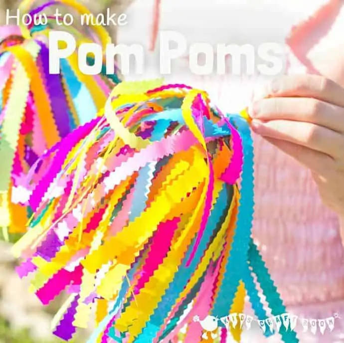 How To Make Cheerleader Pom Poms - Kids Craft Room