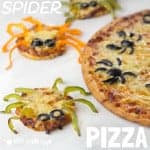 Spider Pizza Halloween food for the whole family to enjoy. Ewww!