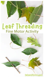All Natural Leaf Threading - Kids Craft Room