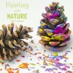 Painting with Nature is an exciting process art technique allowing kids to explore textures and patterns in a fun and open-ended way.