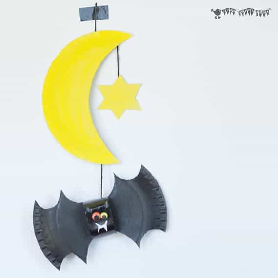 Paper Plate Bat Craft And Mobile