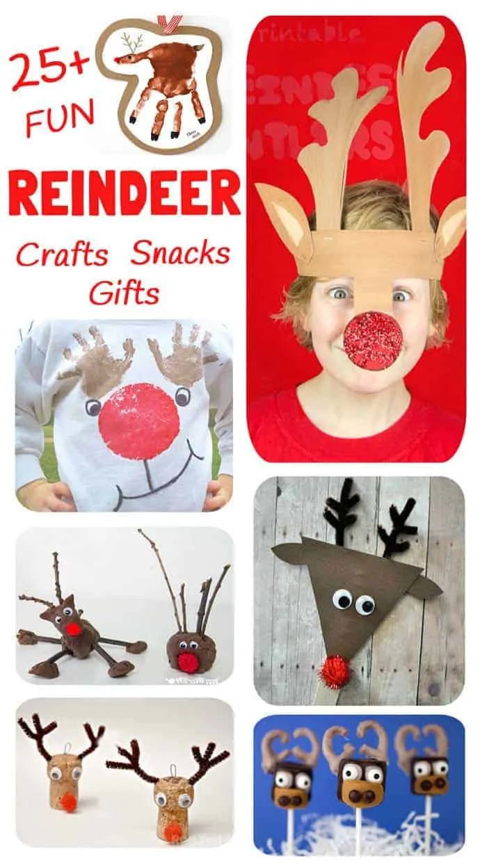 Here's 25+ fantastic reindeer ideas in one place! We've got reindeer crafts, reindeer play ideas, reindeer snacks and reindeer gifts to make. Have fun!
