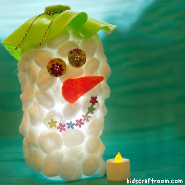 Snowman Luminaries - Winter Craft For Kids