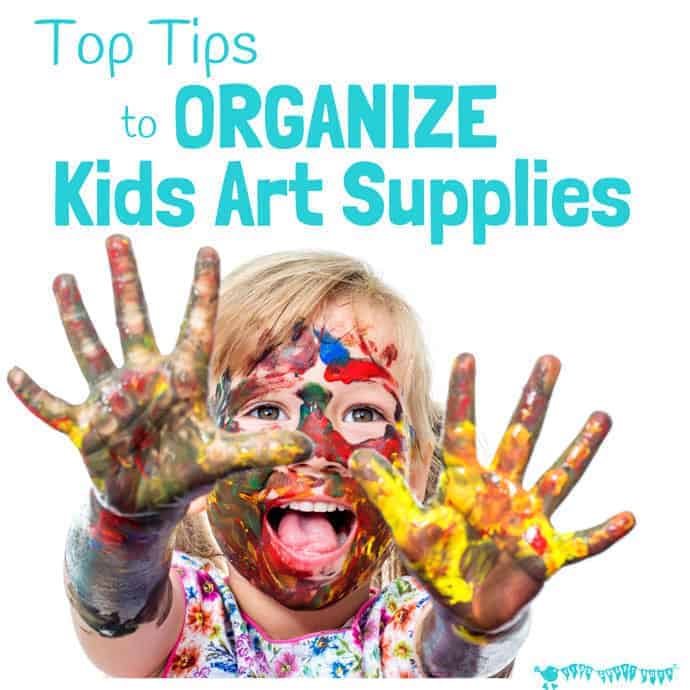 Great top tips to organize kids art supplies so they're tidy, accessible and inviting, freeing you up to easily enjoy creative time together every day.