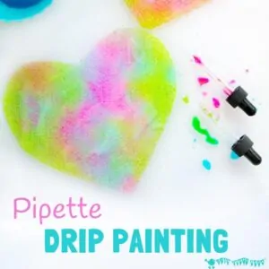 PIPETTE DRIP PAINTING HEARTS is a fun open ended process art for kids that develops fine motor skills, and explores colour mixing and pattern making. #valentine #valentinesday #valentinesdaycraft #valentinecraft #valentinescrafts #valentinecrafts #valentinesdayforkids #heart #love #kidsart #processart #painting #paintingideas #kidspainting #paintingforkids #motorskills #finemotorskills #kidsactivities #kidscrafts #kidscrafttroom