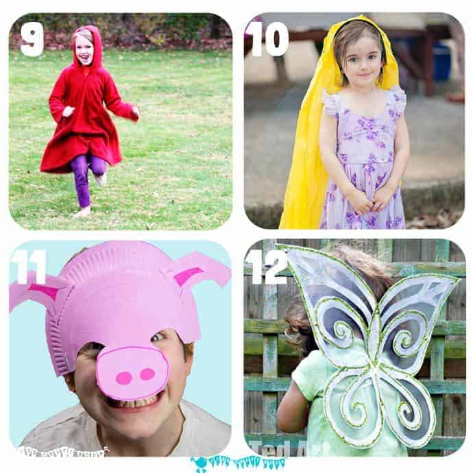 20 easy DIY Book Inspired Costumes perfect for dressing up on World Book Day and Children's Book Week.