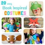 20 easy DIY Book Inspired Costumes perfect for dressing up on World Book Day and Children's Book Week.