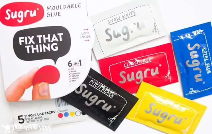 Sugru-packets - Make a DIY rubber JACKS GAME with this easy and colourful Sugru craft.